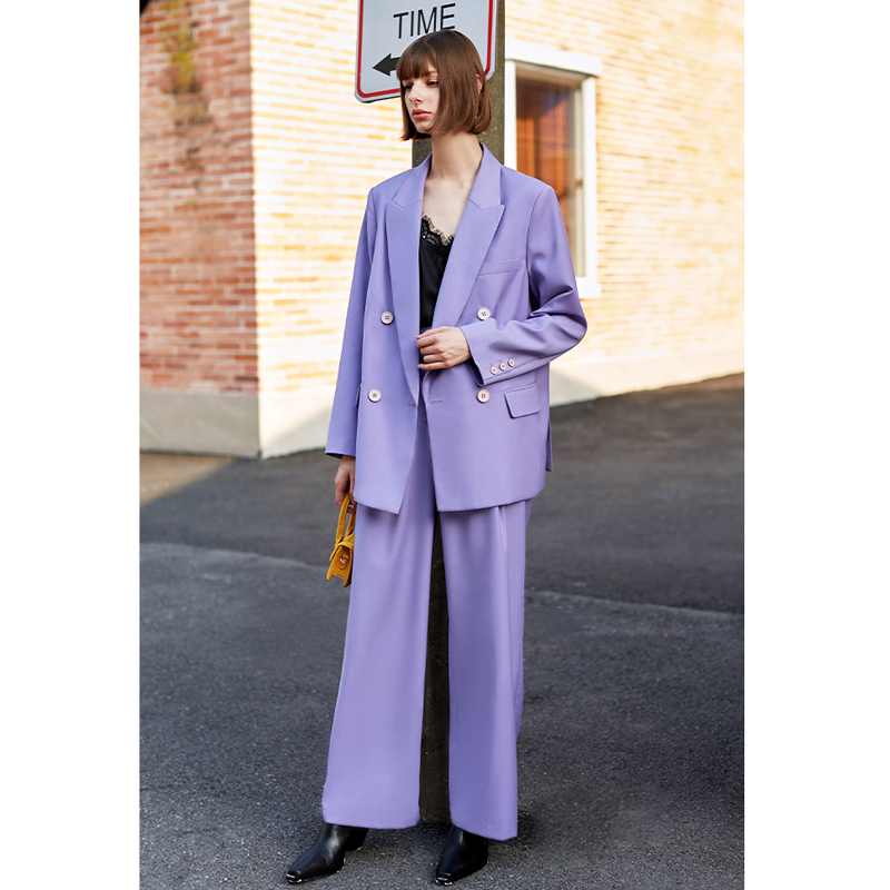 AEL Female Wide Leg Suit Pant Work Pant office ladies Trousers Solid High Waist Women Wide Leg Pants Casual loose autumn 201106