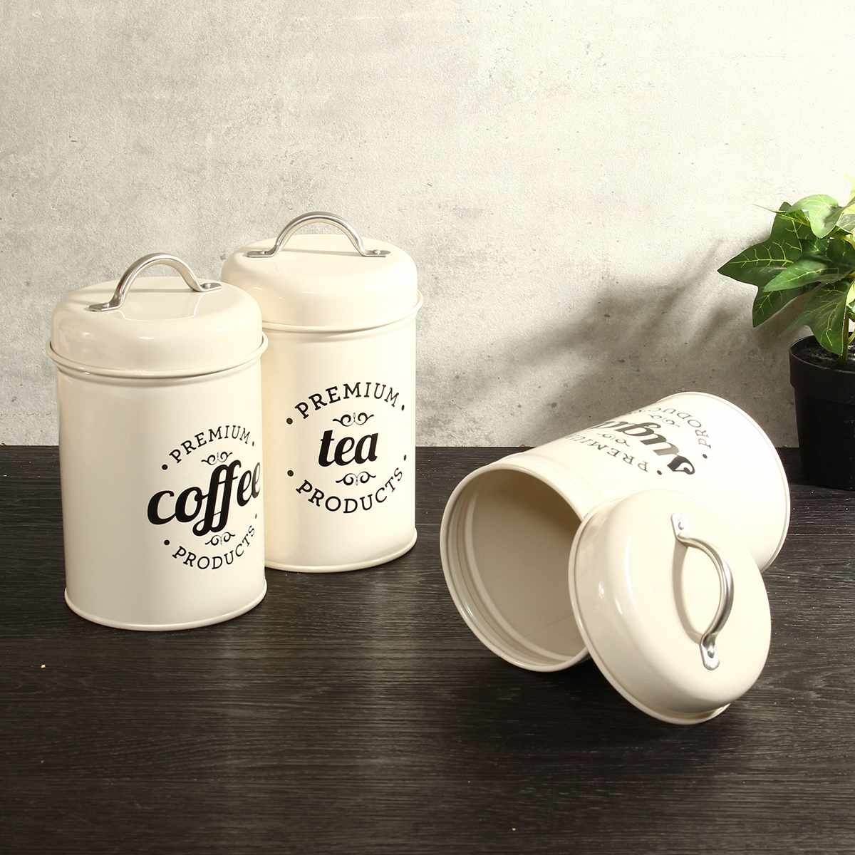 3Pcs/set Storage Box Tea Sugar Coffee Canister For Kitchen Food Containers Jars Bottles Candy Storage Bottles Jars Bowl Boxing 201030 - view 4