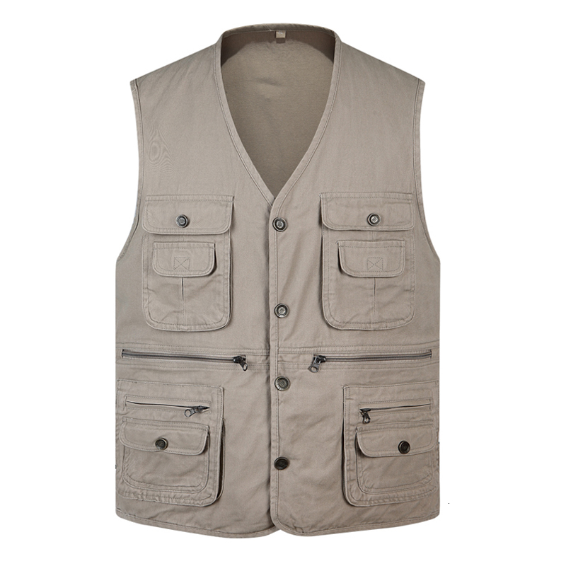 2021 New Big Size Classic Summer Men Vest Cotton Button Multi Pocket 3 Colors Sleeveless Jacket with Many Pockets Solid Travel Waistcoat Ki8, Khaki
2021 New Big Size Classic Summer Men Vest Cotton Button Multi Pocket 3 Colors Sleeveless Jacket with Many Pockets Solid Travel Waistcoat Ki8, Khaki