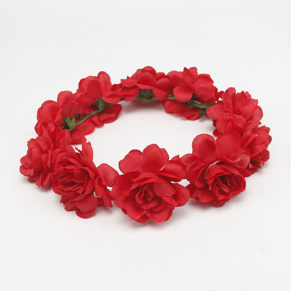 Wedding Bridal Hair Accessories Ladies Flower Crown Headband Hair Wreath Wedding Tiaras Garland Boho Headpieces Girls Headwear For Brides Fascinator G