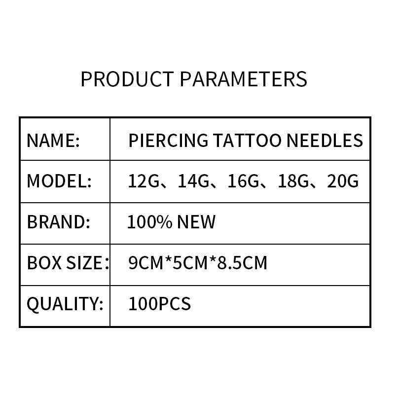 Ear Nose Sterile Piercing Needles 100pcs 12g 14g 16g 18g 20g Disposable Body Piercing Needle qylCos
Ear Nose Sterile Piercing Needles 100pcs 12g 14g 16g 18g 20g Disposable Body Piercing Needle qylCos