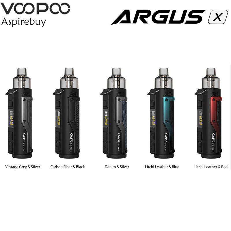 VOOPOO ARGUS X Mod Pod Kit 80W Electronic Cigarette Vape PnP Pod Cartridge 4.5ml PnP-VM6 VM1 Vaporizer Power by 18650 Battery Authentic
VOOPOO ARGUS X Mod Pod Kit 80W Electronic Cigarette Vape PnP Pod Cartridge 4.5ml PnP-VM6 VM1 Vaporizer Power by 18650 Battery Authentic