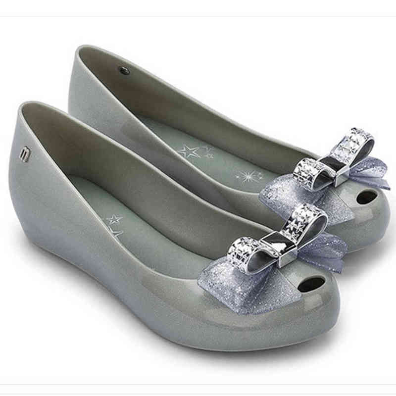 Mini Mlsa ULTRAGIRL Bowtie Jelly Youth Shoes 2021 Summer New Melflex Soft Comfort Kids Plus Shoe Sandles Girl Sandals Girls G220307