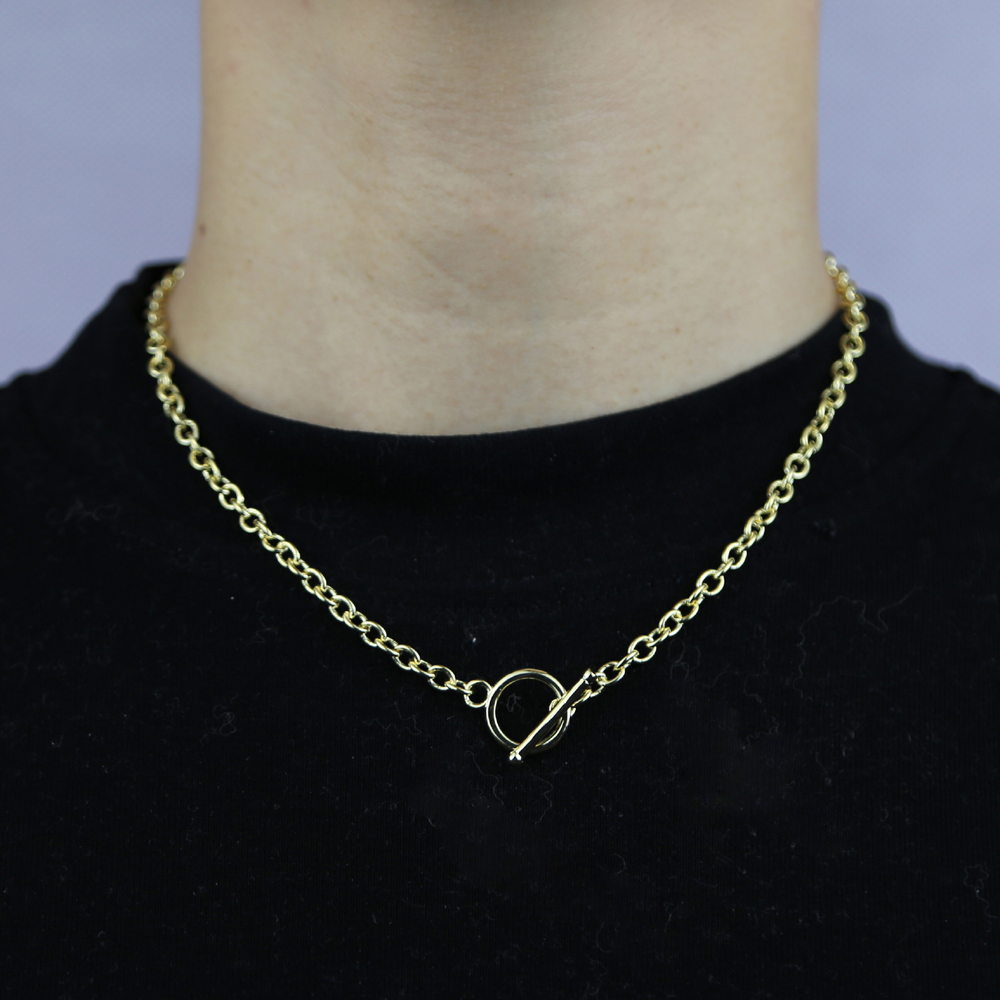 New Fashion Trend Gold Color Long Necklace Geometric Metal Chain Adjustable Necklace for Women Girls Party Wedding Jewelry 41cm Drop Ship