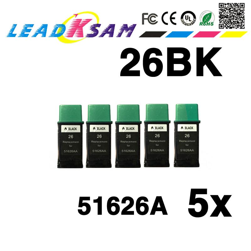 5x black ink cartridge compatible for 26 51626A for 26 DeskJet 200/320/340/400/500C/505K/540 printer cartridge
5x black ink cartridge compatible for 26 51626A for 26 DeskJet 200/320/340/400/500C/505K/540 printer cartridge