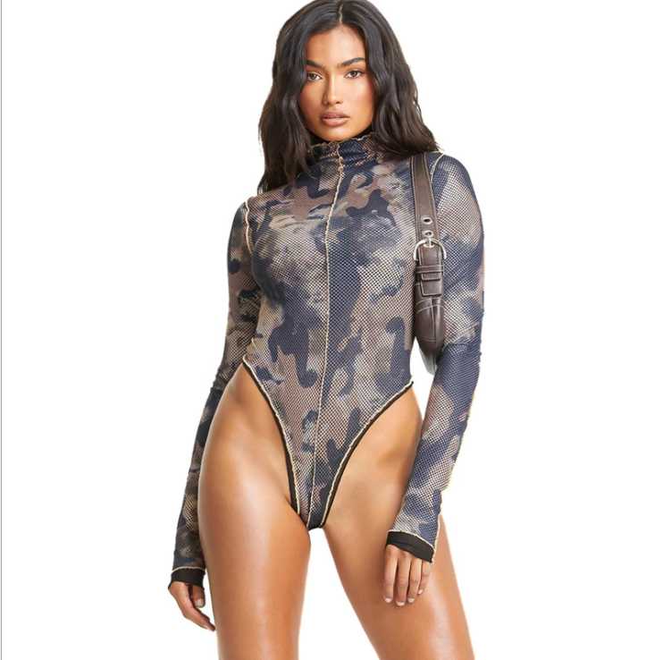 2021 autumn and winter explosion models women' new sexy bright line camouflage long-sleeved jumpsuit fashion women' clothing, Multi
2021 autumn and winter explosion models women' new sexy bright line camouflage long-sleeved jumpsuit fashion women' clothing, Multi