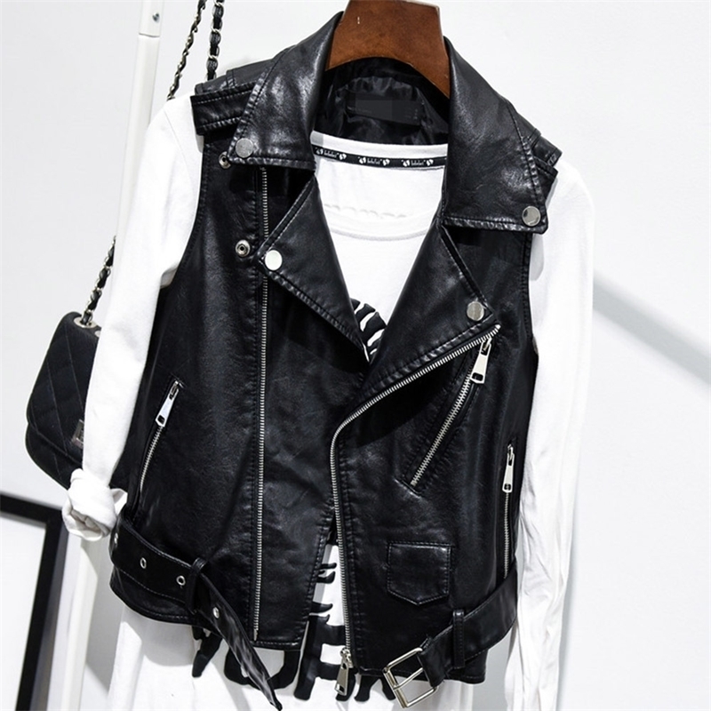 Rosetic Plus Size Punk PU Leather Jacket Vest Sleeveless Women Coat Zipper Motorcycle Goth Streetwear Womens Jackets Coats 201030, Black
Rosetic Plus Size Punk PU Leather Jacket Vest Sleeveless Women Coat Zipper Motorcycle Goth Streetwear Womens Jackets Coats 201030, Black