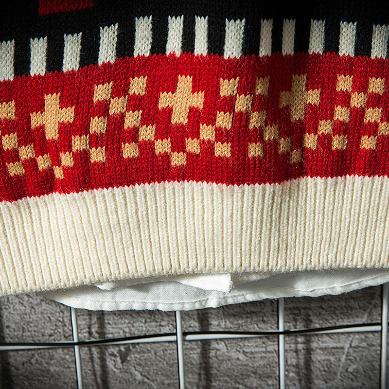 Autumn Fashion Sweater Men Sika Deer Pattern Retro Sweater Men Female Casual Knitted Pullovers Christmas Gift Male Pull Sweter 201125