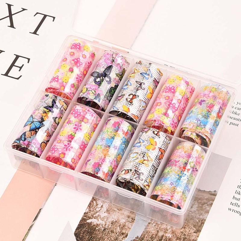 10 Rolls 100x4cm Butterfly Nail Art Transfer Paper Nail Decal Star Paper Holographic Sticker Manicure Decoration, H01
10 Rolls 100x4cm Butterfly Nail Art Transfer Paper Nail Decal Star Paper Holographic Sticker Manicure Decoration, H01
