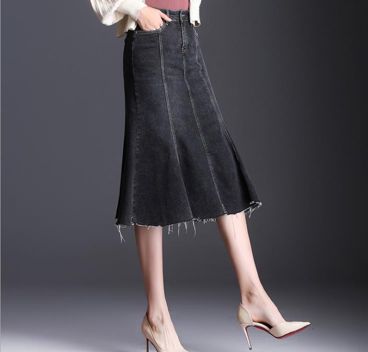 Mid-length Women's Skirts Denim New, Versatile Gray Autumn Knee Long, Skinny Paragraph Umbrella Skirt D0zv, Black
Mid-length Women's Skirts Denim New, Versatile Gray Autumn Knee Long, Skinny Paragraph Umbrella Skirt D0zv, Black