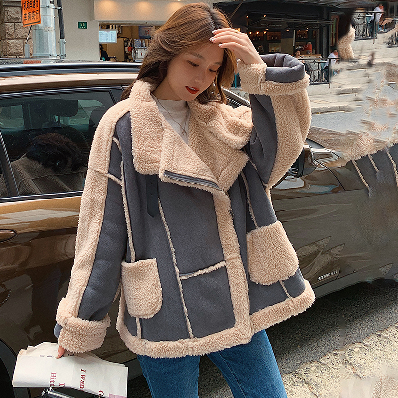 2021 New Women's Coat New Winter Suede Couture Lamb Hot Hair Fashion Cool Contrast Thick Lapel Locomotive Jacket Jc1 Mcst, Photo color
2021 New Women's Coat New Winter Suede Couture Lamb Hot Hair Fashion Cool Contrast Thick Lapel Locomotive Jacket Jc1 Mcst, Photo color