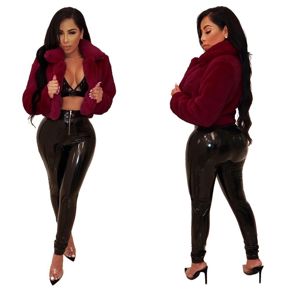 GL Women Woolen Winter Print Jackets Female Fur Fashion Hooded Zipper Plush Jackets Thick Warm Short Coat 2 Color A6277 201029