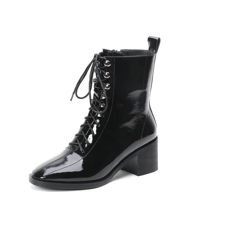 Women Genuine Leather Ankle Boots Thick High Heels Autumn Winter Ladies Shoes Woman Sexy Square Toe Boots, Black
Women Genuine Leather Ankle Boots Thick High Heels Autumn Winter Ladies Shoes Woman Sexy Square Toe Boots, Black
