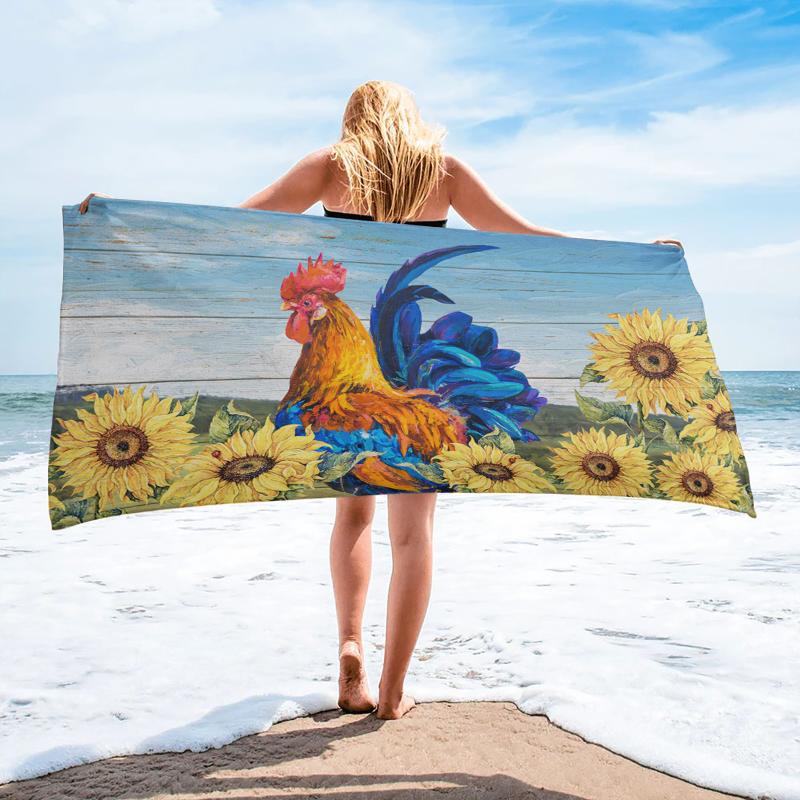 Rooster Sunflower Farm Idyllic Bath Towel Swimming Quick-Dry Bath Towel Bathroom Accessories Microfiber Beach Towels, As pic
Rooster Sunflower Farm Idyllic Bath Towel Swimming Quick-Dry Bath Towel Bathroom Accessories Microfiber Beach Towels, As pic