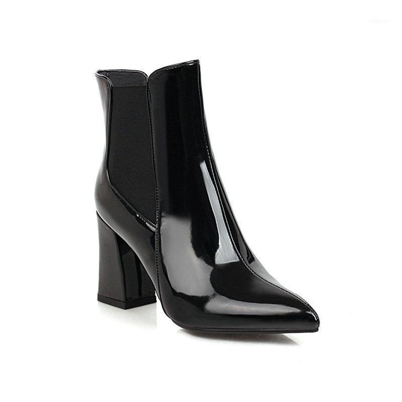 2021 New Square High Heel Ankle Boots Autumn Winter PU Leather Women Shoes Casual Pointed Toe Slip-on Short Boots Size 34-431, Black
2021 New Square High Heel Ankle Boots Autumn Winter PU Leather Women Shoes Casual Pointed Toe Slip-on Short Boots Size 34-431, Black
