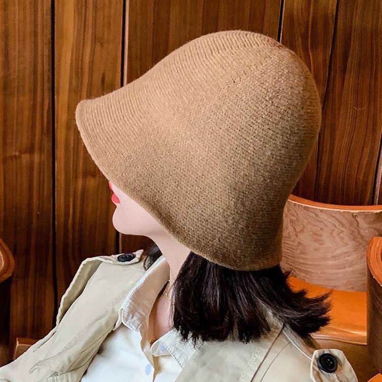 Warm Wool Bucket Cap In Autumn and Winter. Fashion Knitted Wool Hat. Women's Solid Color Basin Cap. Korean Retro Fisherman's Hat, Black
Warm Wool Bucket Cap In Autumn and Winter. Fashion Knitted Wool Hat. Women's Solid Color Basin Cap. Korean Retro Fisherman's Hat, Black