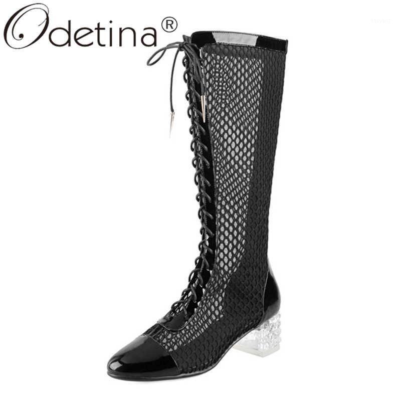 Odetina Women New Block Mid Heel Round Toe Cross-tied Knee High Boots Female Sexy Air Mesh Lace Up Breathable Fashion Long Boots1, Black
Odetina Women New Block Mid Heel Round Toe Cross-tied Knee High Boots Female Sexy Air Mesh Lace Up Breathable Fashion Long Boots1, Black