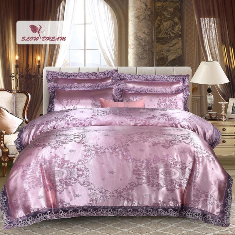 SlowDream Bedding Set Luxury Euro Home Textiles Decor Lace Duvet Cover Bedclothes Fitted Sheet Bedspread Pure Cotton Corners, 005
SlowDream Bedding Set Luxury Euro Home Textiles Decor Lace Duvet Cover Bedclothes Fitted Sheet Bedspread Pure Cotton Corners, 005