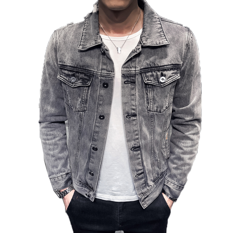 Men's Jean Fashion Retro Motorcyle Hole Basic Male Streetwear Bomber Denim Cowboy Man Jacket Casual Jackets V792, Grey
Men's Jean Fashion Retro Motorcyle Hole Basic Male Streetwear Bomber Denim Cowboy Man Jacket Casual Jackets V792, Grey