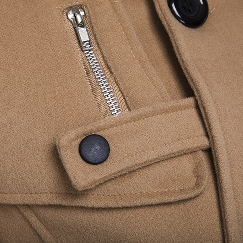 British Style Mens Slim Fit Outerwear New Winter Double Breasted Long Sleeve Trench Coat Casual Pocket Zipper Male Coats 201222