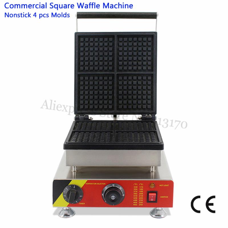 Electric Waffle Maker Square Waffle Machine 4 Molds Stainless Steel Non-stick Cooking Surface 220V 110V 505
Electric Waffle Maker Square Waffle Machine 4 Molds Stainless Steel Non-stick Cooking Surface 220V 110V 505