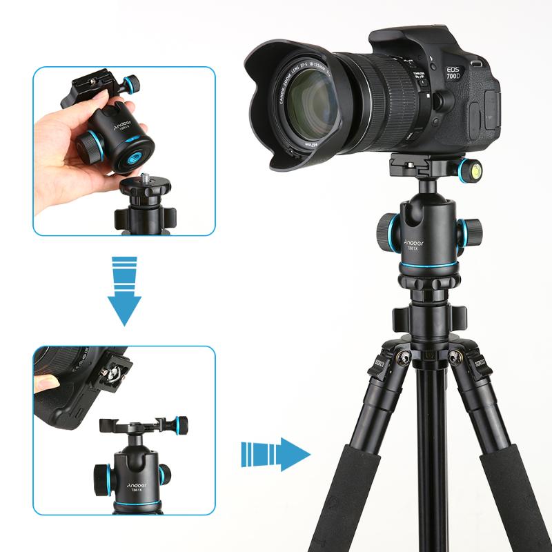 Andoer TB81X Tripod Ball Heads 360 Degree Ballhead for Tripod Monopod Slider DSLR Camera with 3pcs 1/4" to 3/8" Srew Adapters
Andoer TB81X Tripod Ball Heads 360 Degree Ballhead for Tripod Monopod Slider DSLR Camera with 3pcs 1/4" to 3/8" Srew Adapters