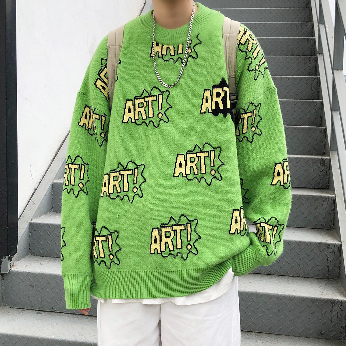 Privathinker Autumn Winter Men's Sweater Casual Graphic Printed Pullovers Clothing Woman Korean Streetwear Woman Sweaters 201224