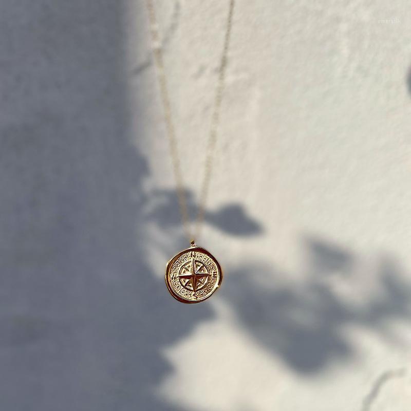 Pendant Necklaces Stainless Steel Lacquered Compass Necklace For Women Clavicle Chain Gold Color Mirror Polished
Pendant Necklaces Stainless Steel Lacquered Compass Necklace For Women Clavicle Chain Gold Color Mirror Polished