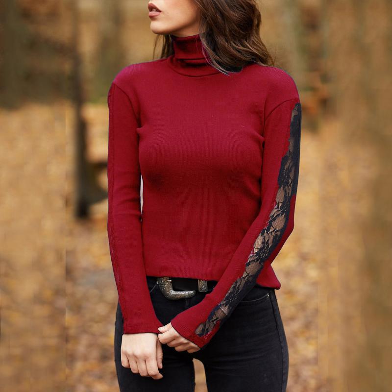 Leisure New Shirt For Women Turtle Neck Lace Patchwork Female Blouse Tops Elegant Casual Bottoming Tops Blusas Femme 2020 Autumn, Black
Leisure New Shirt For Women Turtle Neck Lace Patchwork Female Blouse Tops Elegant Casual Bottoming Tops Blusas Femme 2020 Autumn, Black