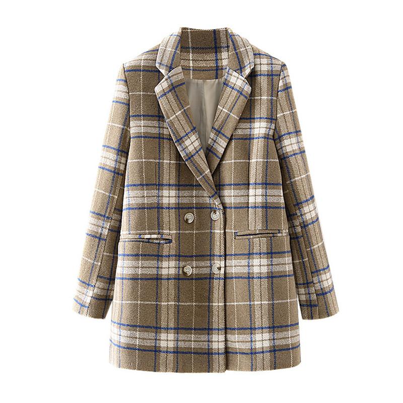 BLSQR Elegant Winter Plaid Women Blazer Coat Causal Long Sleeve Tweed Coat Office Ladies Pocket Women Suit Blazer 2020 New, Khaki
BLSQR Elegant Winter Plaid Women Blazer Coat Causal Long Sleeve Tweed Coat Office Ladies Pocket Women Suit Blazer 2020 New, Khaki