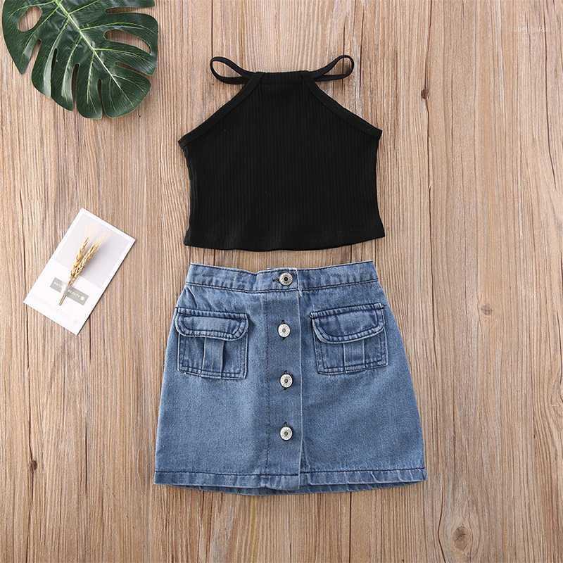 Menoea Girl Clothing Sets 2020 Summer Kids Cute Clothing Girl Clothes Solid Clothes Button Short Demin Skirt Girls Outfit 2Pcs1, Ah604black
Menoea Girl Clothing Sets 2020 Summer Kids Cute Clothing Girl Clothes Solid Clothes Button Short Demin Skirt Girls Outfit 2Pcs1, Ah604black