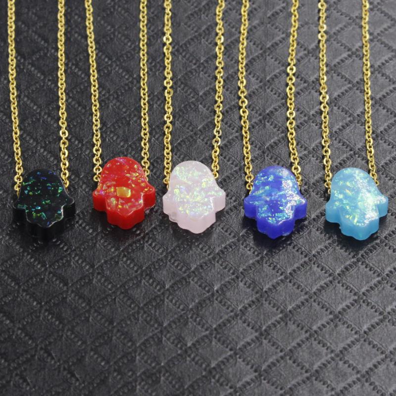 Jaymaxi Opal Hamsa Hand Fatima Pendant Necklace Gold Color Chain Stainless Steel Women Opal Stone Necklace 45cm 2Piece/lot
Jaymaxi Opal Hamsa Hand Fatima Pendant Necklace Gold Color Chain Stainless Steel Women Opal Stone Necklace 45cm 2Piece/lot