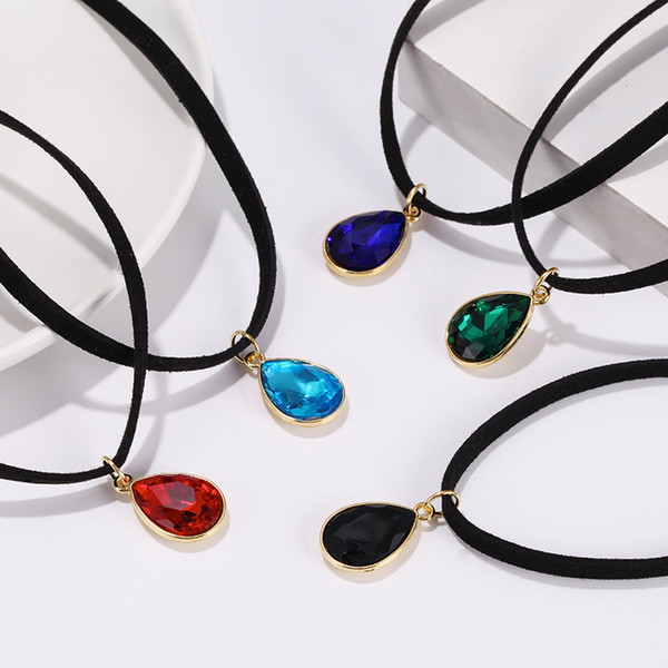 Accessories Statement Water Drop Crystal Pendant Necklace Gothic Black Velvet Leather Collares Chokers Necklaces For Women Fashi.
Accessories Statement Water Drop Crystal Pendant Necklace Gothic Black Velvet Leather Collares Chokers Necklaces For Women Fashi.