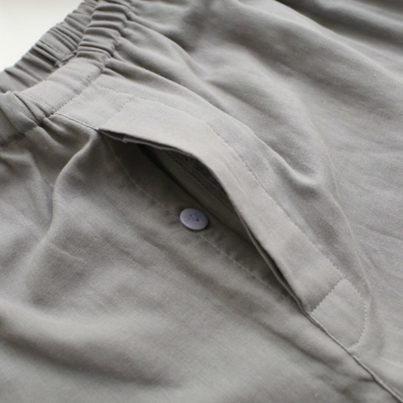 QWEEK Mens Pajamas Sets Cotton Kimono Pijama Hombre Pyjama Homme Soft Home Wear 2 Pieces Sleepwear Japanese Style 201109