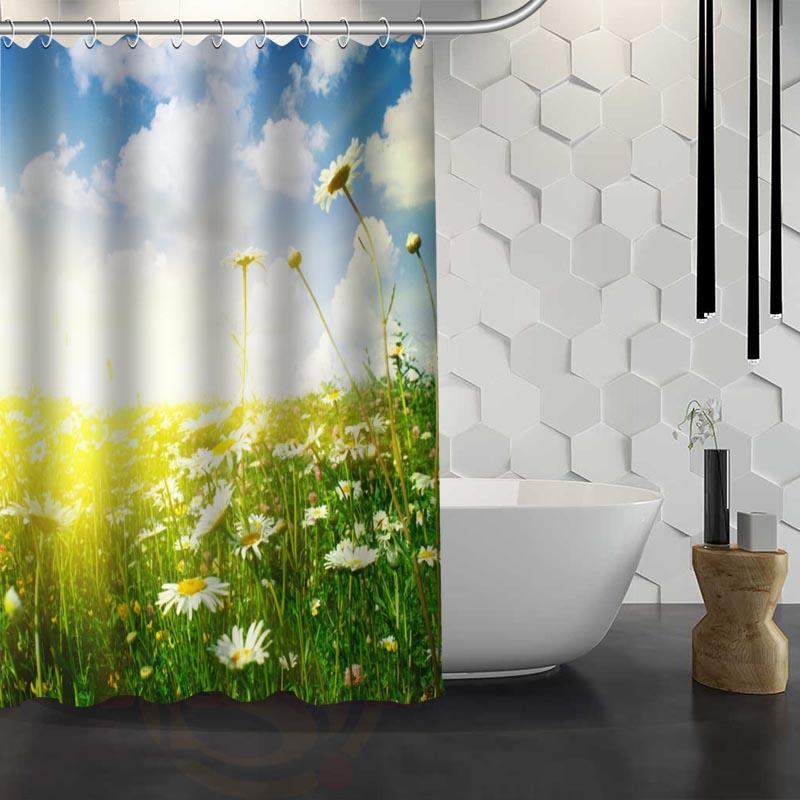 Hot Sale Custom Daisies Beautiful Sunny Spring Shower Curtain Waterproof Fabric Shower Curtain for Bathroom F#Y1-17
Hot Sale Custom Daisies Beautiful Sunny Spring Shower Curtain Waterproof Fabric Shower Curtain for Bathroom F#Y1-17
