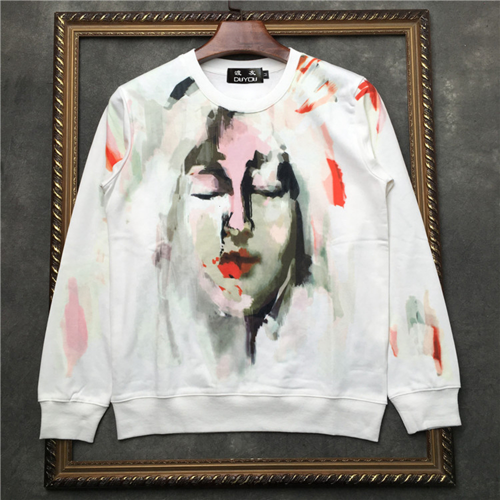 Men' 100% Cotton Graffiti Watercolor Oil Painting Face Print Pullover Sweatshirt Men Sweaterwear Dd|41935d521 5z02, White
Men' 100% Cotton Graffiti Watercolor Oil Painting Face Print Pullover Sweatshirt Men Sweaterwear Dd|41935d521 5z02, White