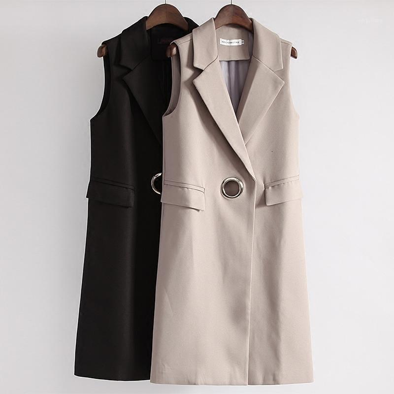 Fashion Pocket Turn-down Collar Female Vest Long Slim Women' Vest Spring Female Sleeveless Cardigan Waistcoat Suit Coat1
Fashion Pocket Turn-down Collar Female Vest Long Slim Women' Vest Spring Female Sleeveless Cardigan Waistcoat Suit Coat1