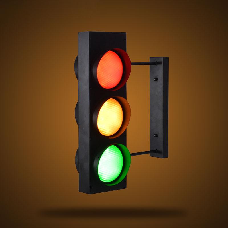 Creative decoration personality industrial retro double-sided traffic light restaurant cafe bar bar black wall lamp
Creative decoration personality industrial retro double-sided traffic light restaurant cafe bar bar black wall lamp