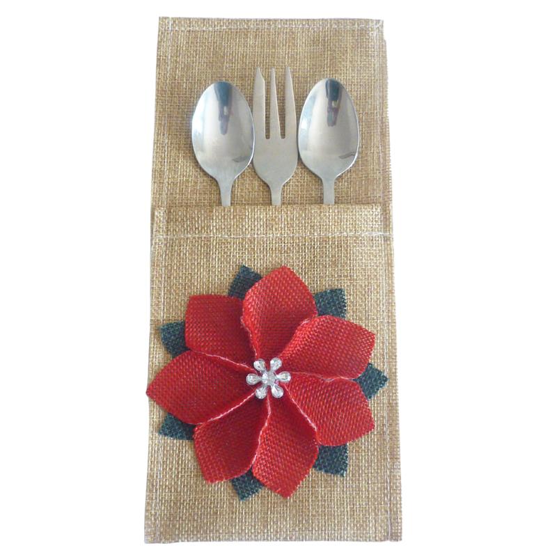 24x10cm Christmas Petal Burlap Cutlery Sets Decorative Linen Cutlery Bag Burlap Holder Wedding Party Decoration Supply
24x10cm Christmas Petal Burlap Cutlery Sets Decorative Linen Cutlery Bag Burlap Holder Wedding Party Decoration Supply
