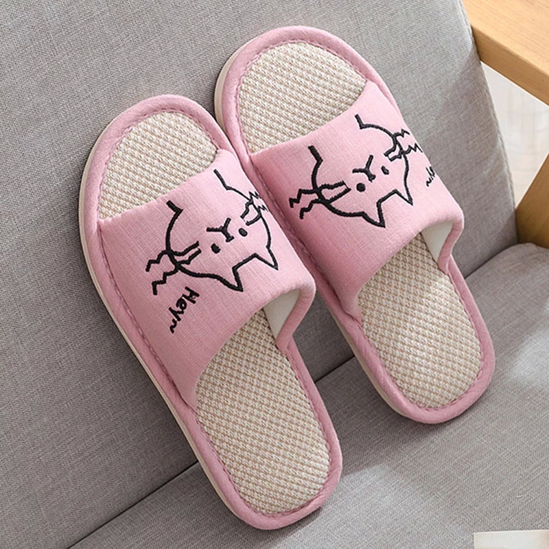 Women Slippers Indoor Soft Shoes Cartton Cat Female Slipper Linen Sole Plush Winter Home Footwear For Woman House Cute Fashion #DT11, Pink
Women Slippers Indoor Soft Shoes Cartton Cat Female Slipper Linen Sole Plush Winter Home Footwear For Woman House Cute Fashion #DT11, Pink