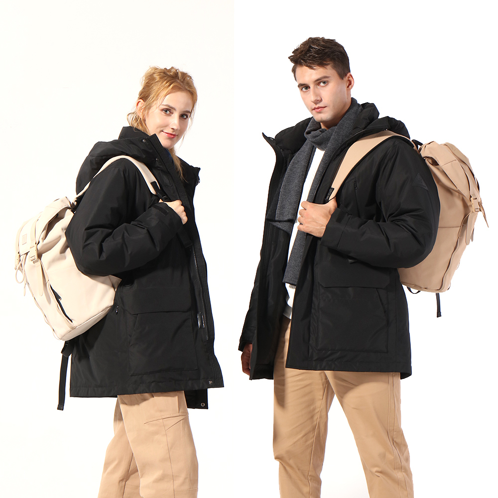 NINETYGO Smart Heated Down Parka 80% Down Jacket NEW Black Technology Power Bank IPX4 Waterproof Weatherproof 3 Heating Zones 201120