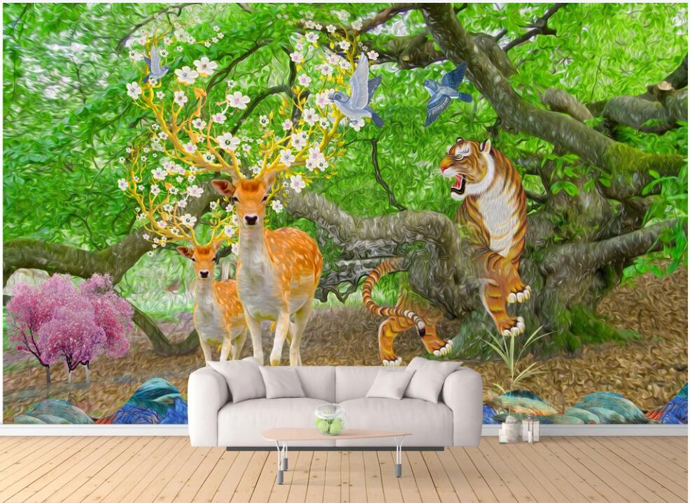 3d wallpaper custom photo mural Fantasy forest elk tiger landscape home decor 3d wall murals wallpaper for living room in rolls, Non-woven wallpaper
3d wallpaper custom photo mural Fantasy forest elk tiger landscape home decor 3d wall murals wallpaper for living room in rolls, Non-woven wallpaper
