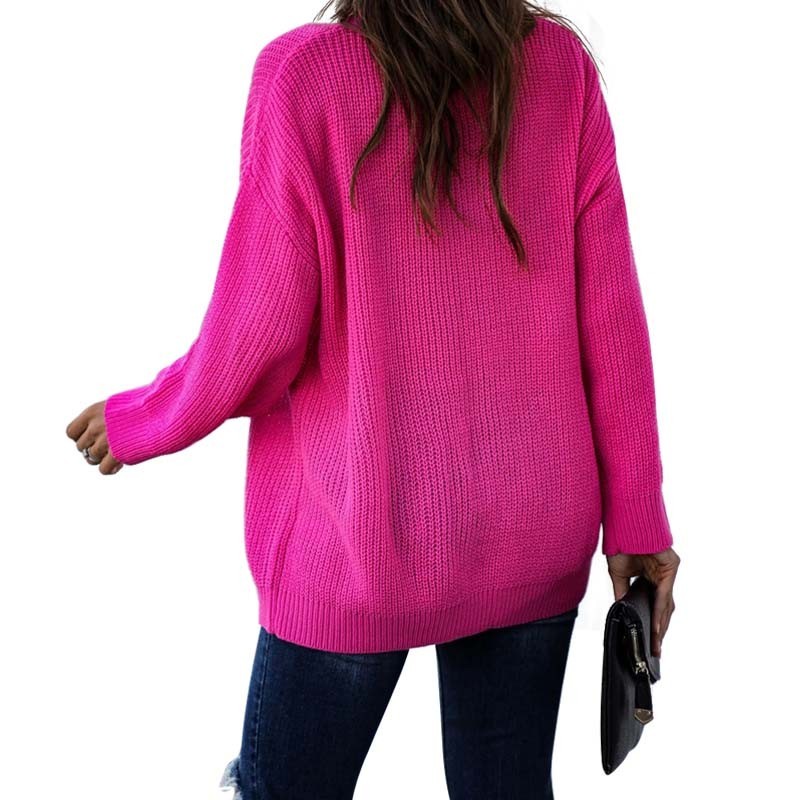 Autumn Winter Thick Sweaters Women Fashion V-neck Long Sleeve Plus Size Loose Warm Pullover Vintage Jumper Knitted Sweater Femme 201223