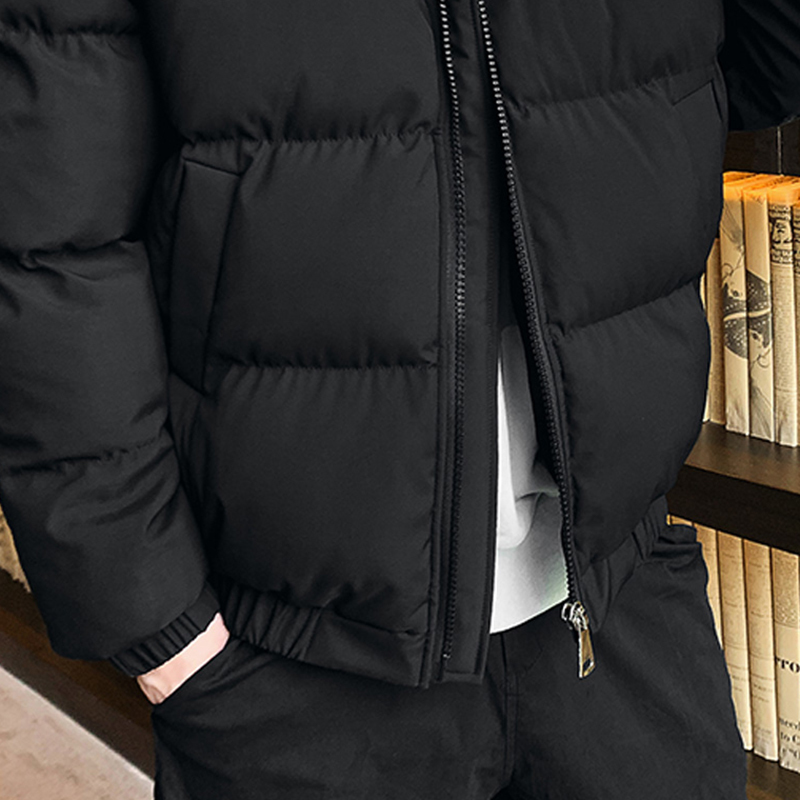 Winter Warm Cotton-Padded Coats Men's Printed Thickened Jacket Fashion Streetwear