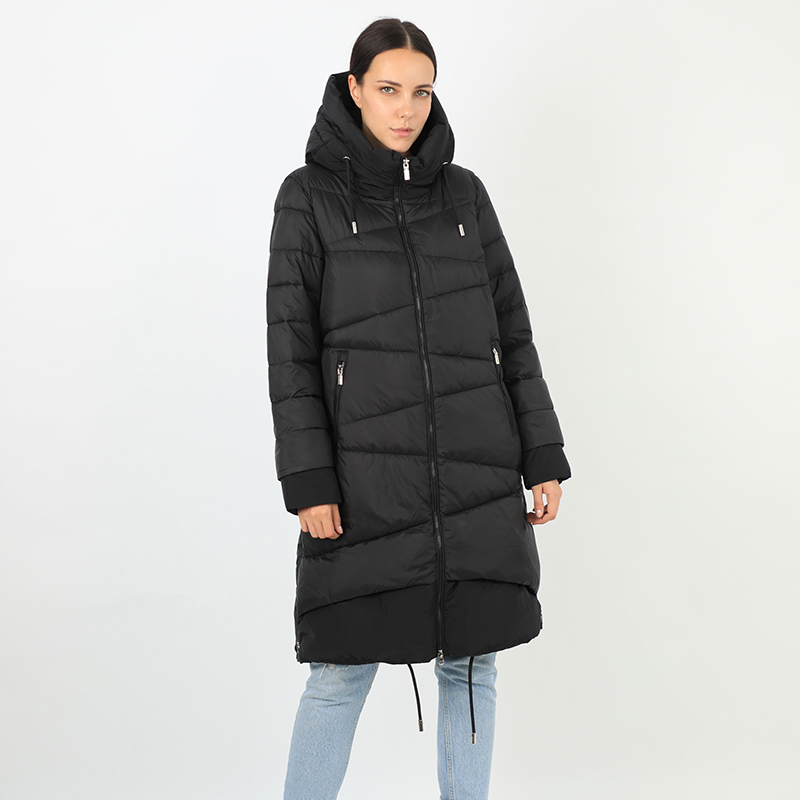women's long down jacket parka outwear with hood quilted coat female plus size cotton quality warm clothes outwear 19-053/11153 201217