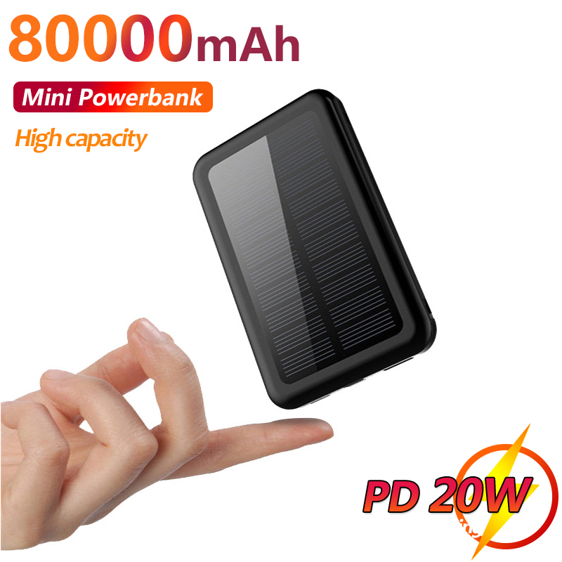 Mini Portable 80000mAh Solar Mobile Power Bank Fast Charging External Battery Comes with 2 Charging Cables LED Lighting
Mini Portable 80000mAh Solar Mobile Power Bank Fast Charging External Battery Comes with 2 Charging Cables LED Lighting