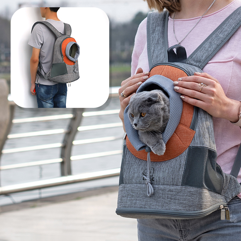 Shoulder Portable Pet Puppy Travel Backpack Dog Front Breathable Mesh Bags Cat Chest bag LJ201201