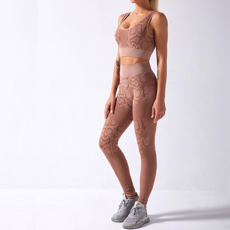 New Seamless Serpentine Knit Sport Suit Women Two-piece Gym Fitness Sets Sport Bra + High Waist Legging Female Workout Set, Pink
New Seamless Serpentine Knit Sport Suit Women Two-piece Gym Fitness Sets Sport Bra + High Waist Legging Female Workout Set, Pink