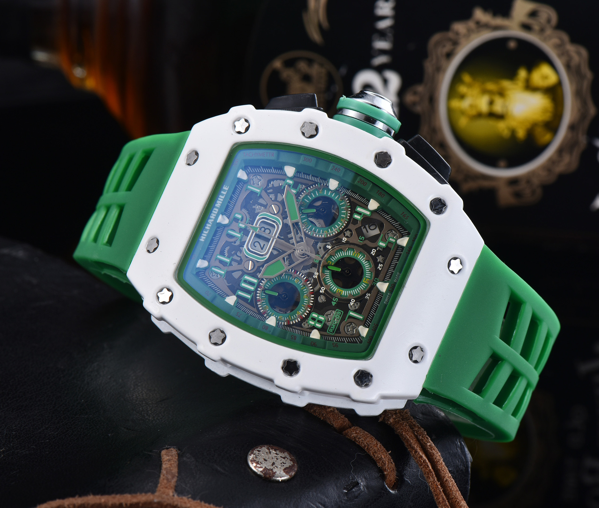 Top selling men's 6-pin-second Richard quartz watch in 2020