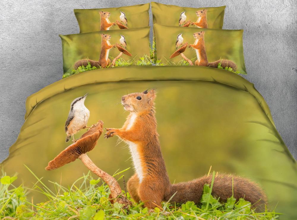 JF-112 4PCS Cute Lovely Nature Squirrel and bird friend 3D Doona Blanket covers King Bedding SHEETS1, As pic
JF-112 4PCS Cute Lovely Nature Squirrel and bird friend 3D Doona Blanket covers King Bedding SHEETS1, As pic